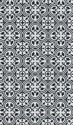 Blackout roller blind with Portuguese tile pattern