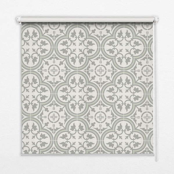 Blackout roller blind for window Portuguese tile