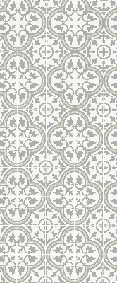 Blackout roller blind with Portuguese tile pattern