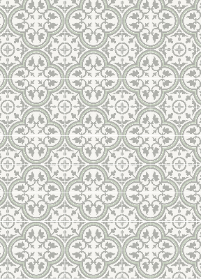 Blackout roller blind with Portuguese tile pattern
