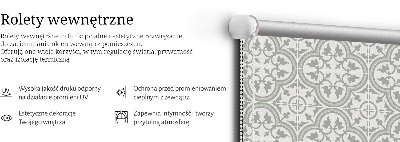 Blackout roller blind for window Portuguese tile