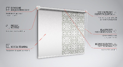Blackout roller blind for window Portuguese tile