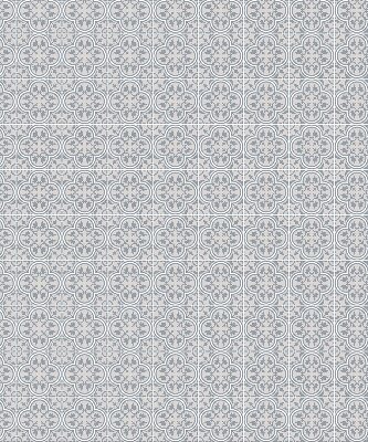 Fabric roller blind for window Portuguese tile