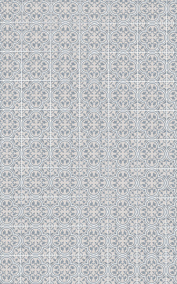 Fabric roller blind for window Portuguese tile pattern