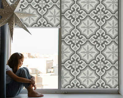 Blackout roller blind Moroccan tile
