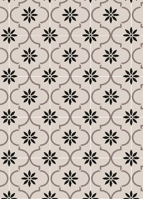 Blackout roller blind for window Moroccan flower-shaped tile