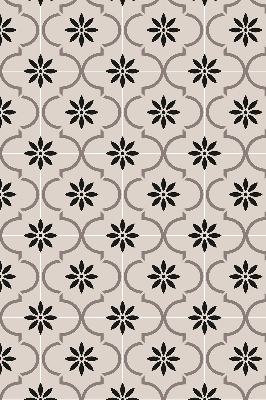 Blackout roller blind for window Moroccan flower-shaped tile