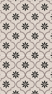 Blackout roller blind for window Moroccan flower-shaped tile