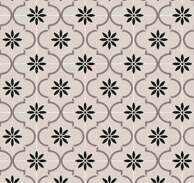 Blackout roller blind for window Moroccan flower-shaped tile
