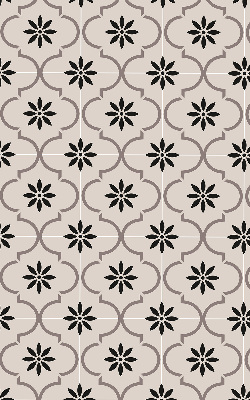 Blackout roller blind for window Moroccan flower-shaped tile