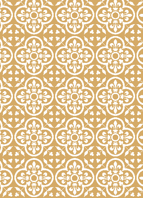 Fabric roller blind for window Portuguese folk pattern tile