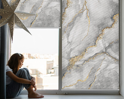 Blackout roller blind Gray marble