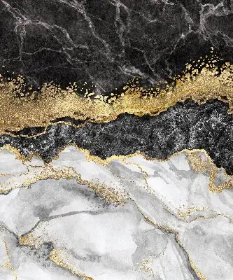 Blackout roller blind for window marble pattern