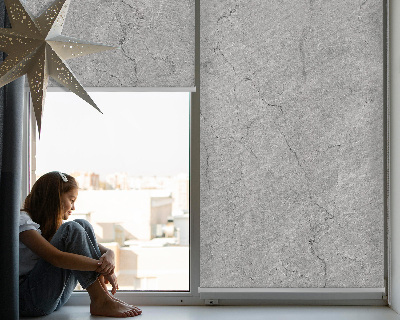 Fabric roller blind for window Gray marble