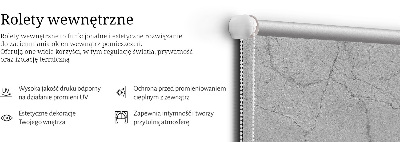 Fabric roller blind for window Gray marble
