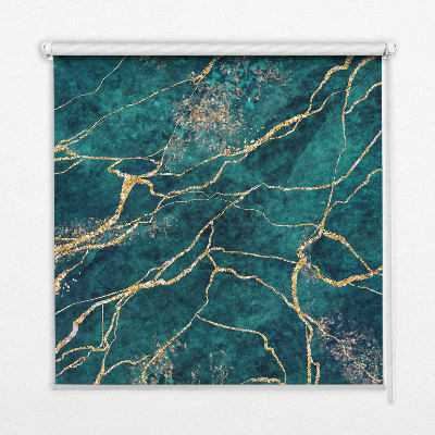 Blackout roller blind Green marble