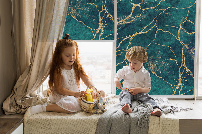 Blackout roller blind Green marble