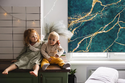 Blackout roller blind Green marble