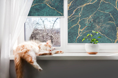 Blackout roller blind Green marble