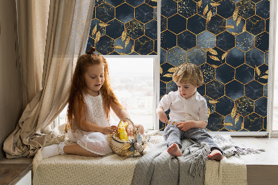 Fabric roller blind for window honeycomb design
