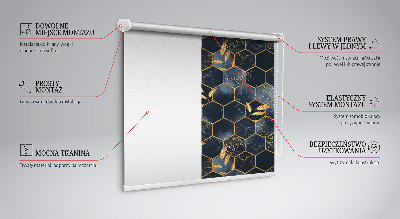 Fabric roller blind for window honeycomb design