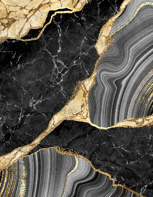 Blackout roller blind Black marble