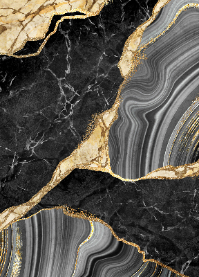 Blackout roller blind Black marble