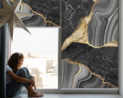 Blackout roller blind Black marble