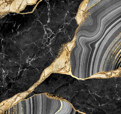 Blackout roller blind Black marble
