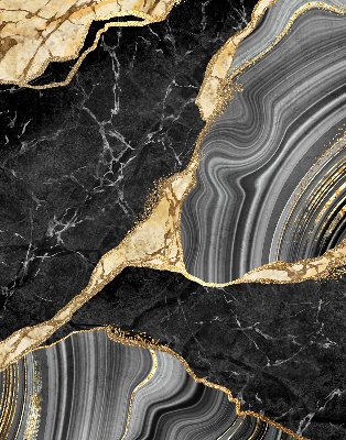 Blackout roller blind Black marble