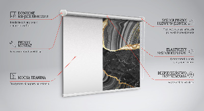 Blackout roller blind Black marble