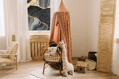 Blackout roller blind Black marble