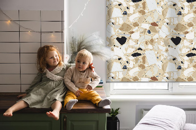 Blackout roller blind for window Light granite