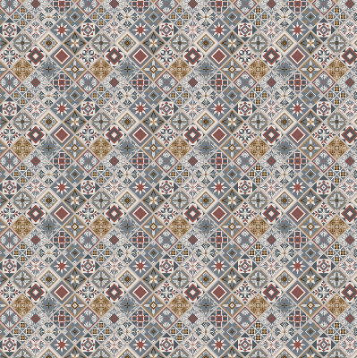 Fabric roller blind for window Decorative rhombuses