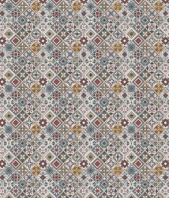 Fabric roller blind for window Decorative rhombuses