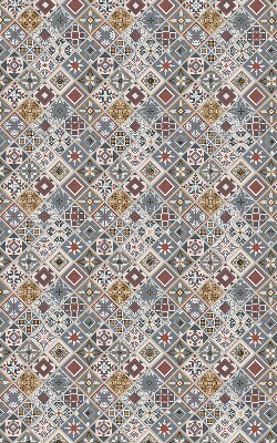 Fabric roller blind for window Decorative rhombuses