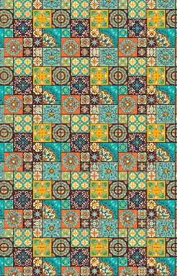 Blackout roller blind with colorful mandala pattern