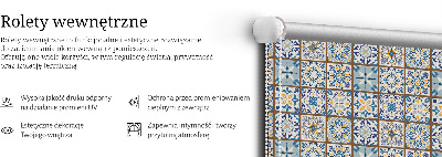 Fabric roller blind for window mandala pattern