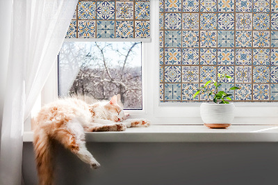 Fabric roller blind for window Mandala