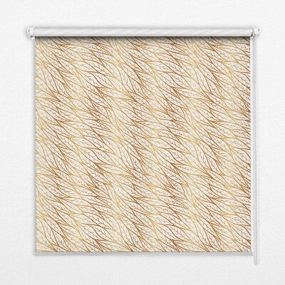 Fabric roller blind for window Golden leaves