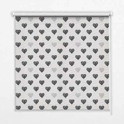 Blackout roller blind Dark Hearts