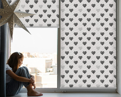 Blackout roller blind Dark Hearts