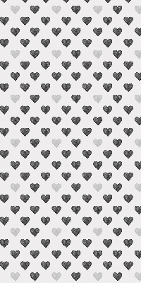 Blackout roller blind in Dark Hearts design