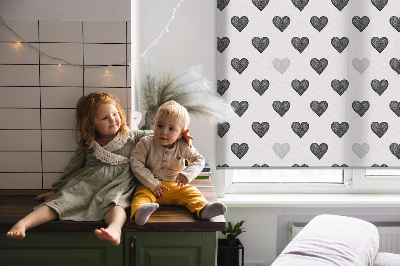 Blackout roller blind Dark Hearts