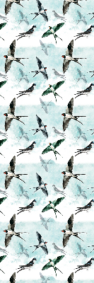 Blackout roller blind swallows pattern