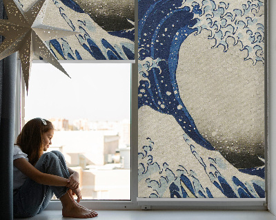Blackout roller blind for window Wave