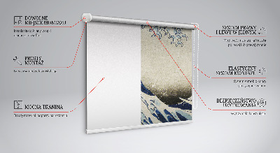 Blackout roller blind for window Wave