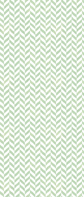 Fabric roller blind for window Green herringbone