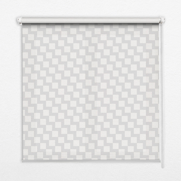 Blackout roller blind Gray squares