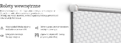 Blackout roller blind Gray squares